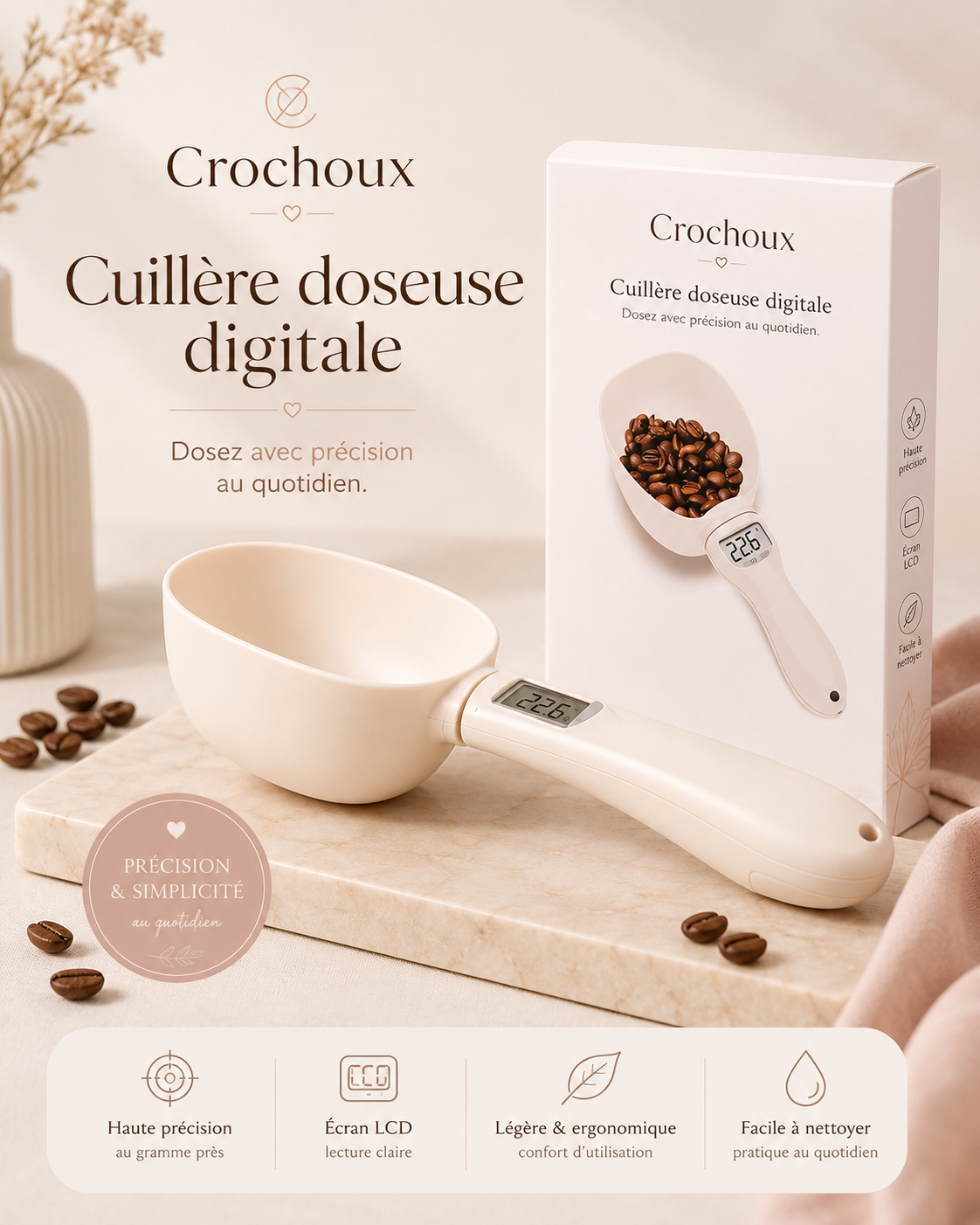 Cuillère doseuse digitale