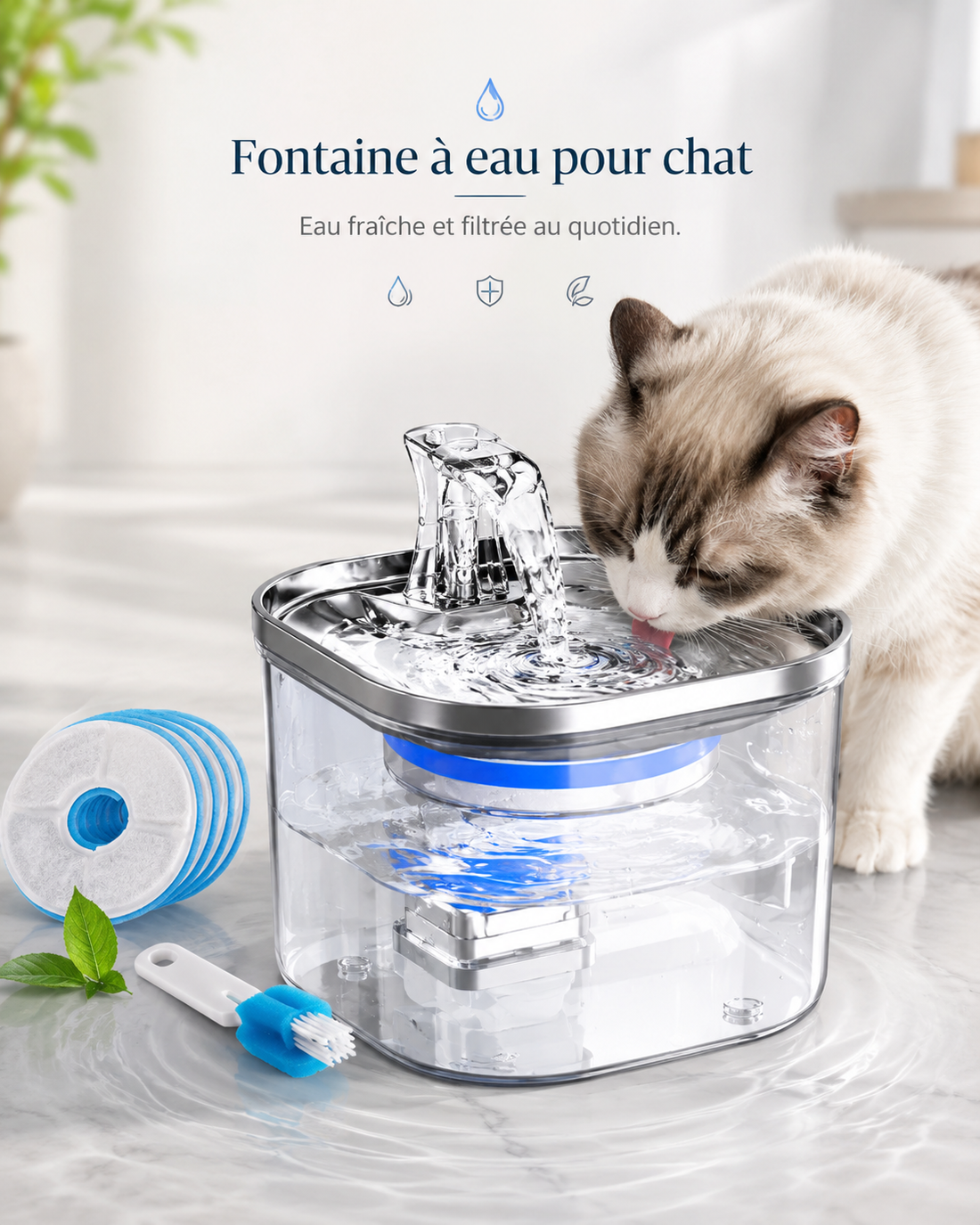 Fontaine à eau inox pour chat et chien : l’accessoire malin pour une eau toujours fraîche